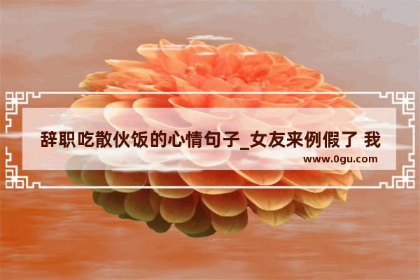 辞职吃散伙饭的心情句子_女友来例假了 我晚上要请她吃饭 吃什么好