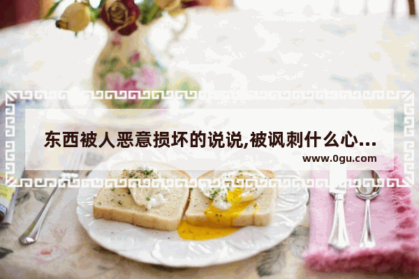 东西被人恶意损坏的说说,被讽刺什么心情的句子