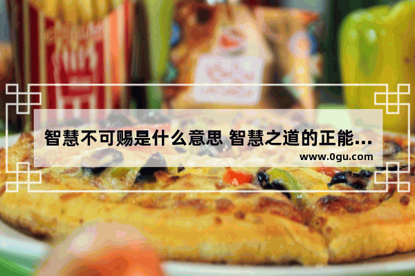智慧不可赐是什么意思 智慧之道的正能量句子摘抄