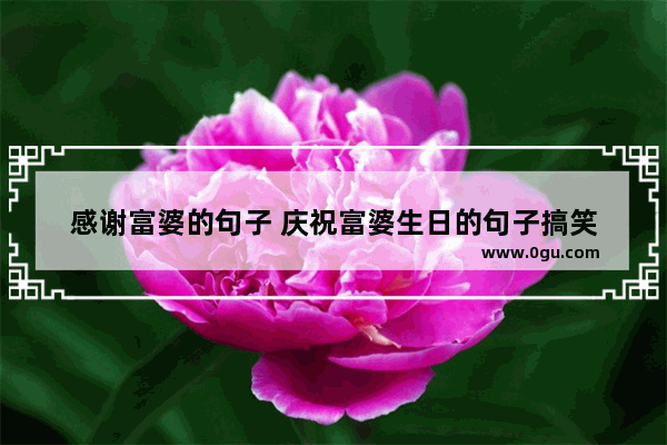 感谢富婆的句子 庆祝富婆生日的句子搞笑