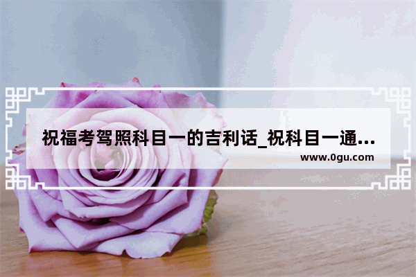 祝福考驾照科目一的吉利话_祝科目一通过成功的句子
