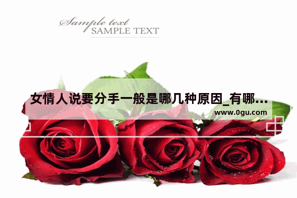 女情人说要分手一般是哪几种原因_有哪些伤感的退游感言
