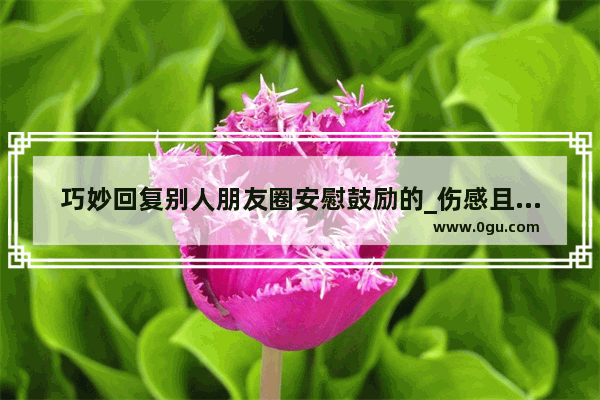 巧妙回复别人朋友圈安慰鼓励的_伤感且开心的句子发朋友圈