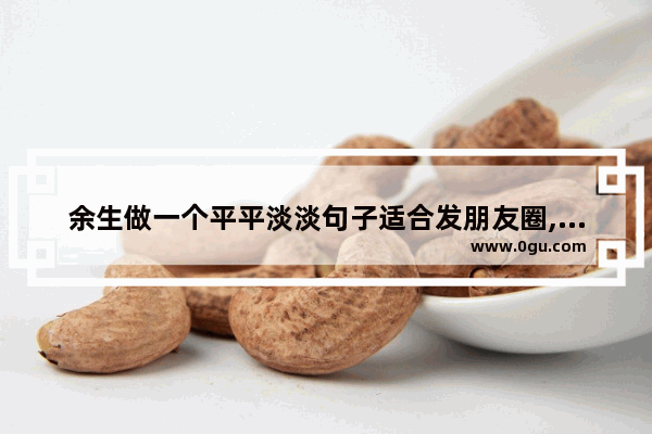 余生做一个平平淡淡句子适合发朋友圈,看似平淡无奇的人生句子