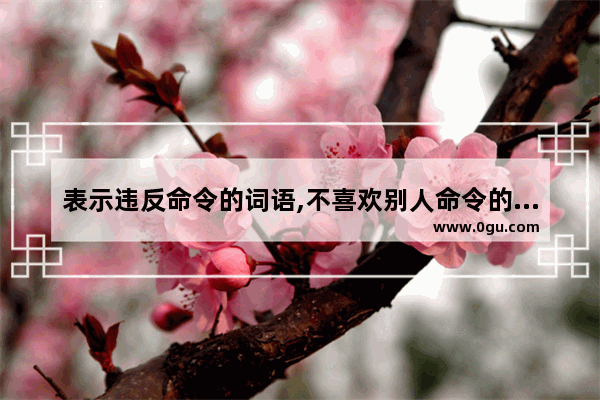 表示违反命令的词语,不喜欢别人命令的句子成语