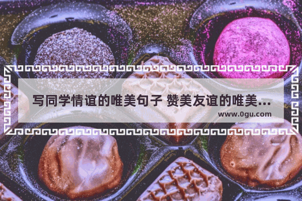 写同学情谊的唯美句子 赞美友谊的唯美句子