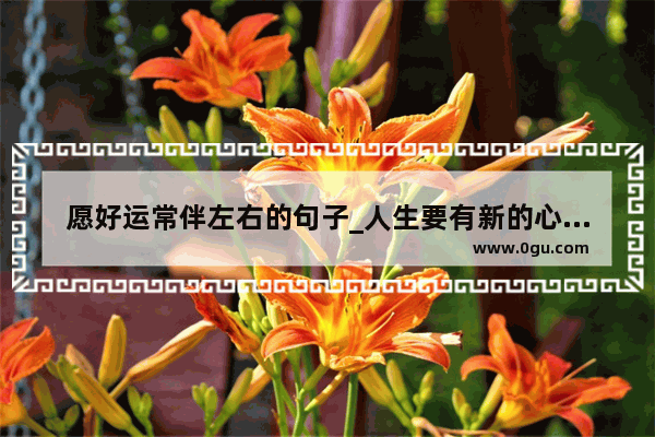 愿好运常伴左右的句子_人生要有新的心态的句子