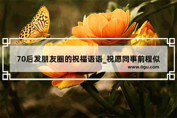 70后发朋友圈的祝福语语_祝愿同事前程似锦的句子