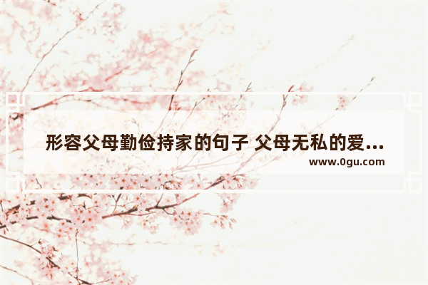 形容父母勤俭持家的句子 父母无私的爱情句子简短