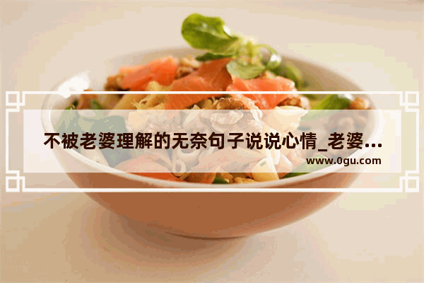 不被老婆理解的无奈句子说说心情_老婆的烦恼句子说说心情