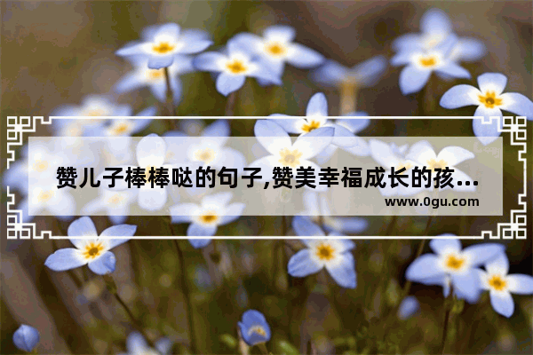 赞儿子棒棒哒的句子,赞美幸福成长的孩子的句子