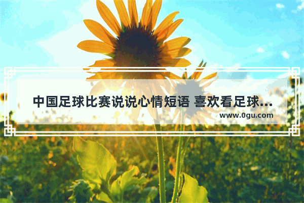 中国足球比赛说说心情短语 喜欢看足球比赛的的句子