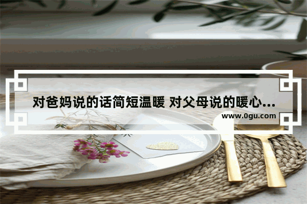 对爸妈说的话简短温暖 对父母说的暖心话句子简短