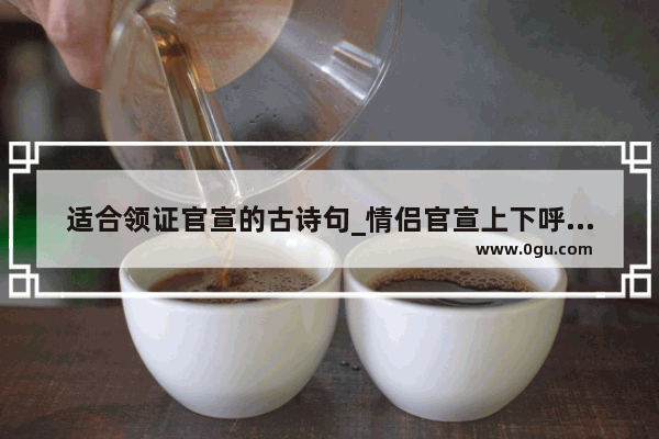 适合领证官宣的古诗句_情侣官宣上下呼应文案短句