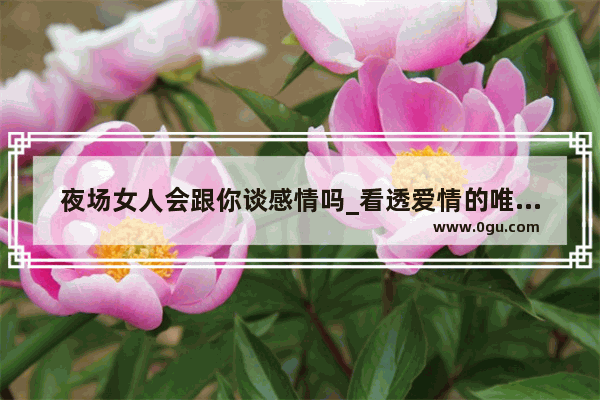 夜场女人会跟你谈感情吗_看透爱情的唯美短句子