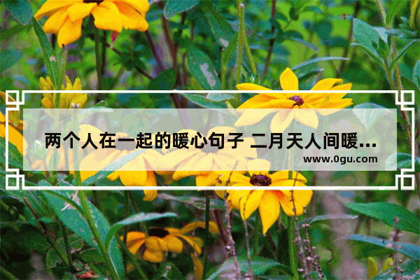 两个人在一起的暖心句子 二月天人间暖心句子