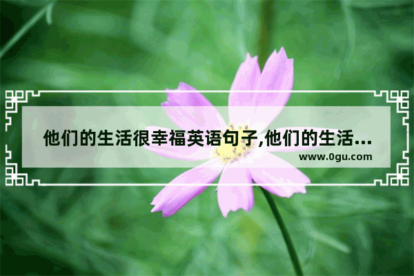 他们的生活很幸福英语句子,他们的生活很幸福英语句子