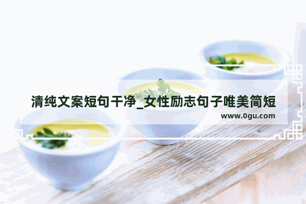 清纯文案短句干净_女性励志句子唯美简短
