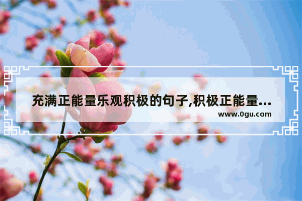 充满正能量乐观积极的句子,积极正能量快乐满满的句子