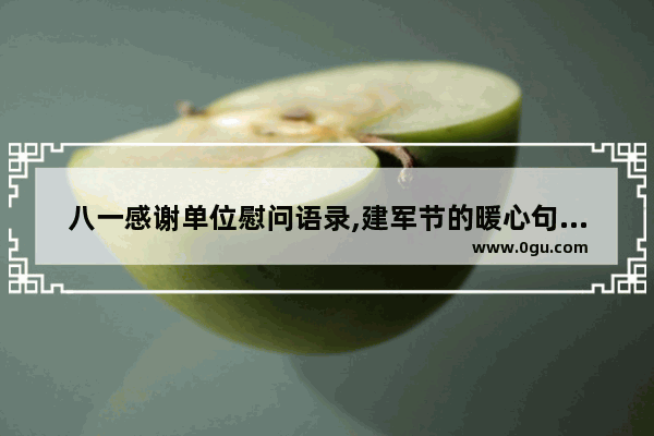 八一感谢单位慰问语录,建军节的暖心句子有哪些