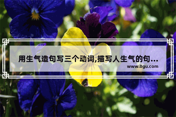 用生气造句写三个动词,描写人生气的句子是哪些