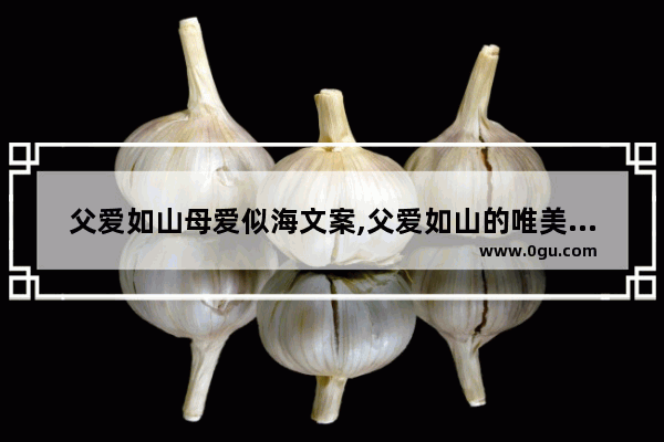 父爱如山母爱似海文案,父爱如山的唯美句子温柔