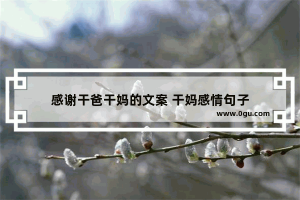 感谢干爸干妈的文案 干妈感情句子