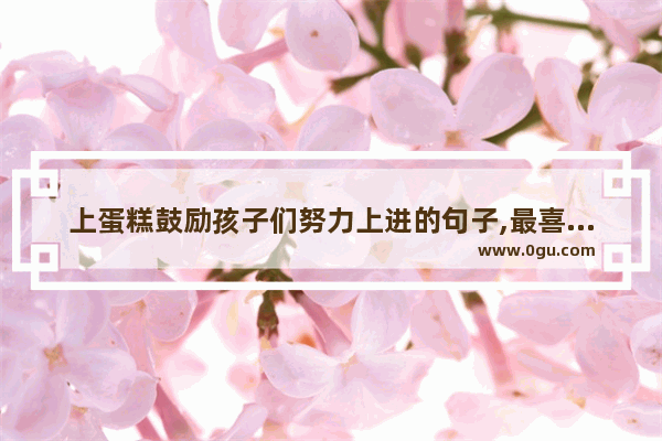 上蛋糕鼓励孩子们努力上进的句子,最喜欢的积极向上的句子