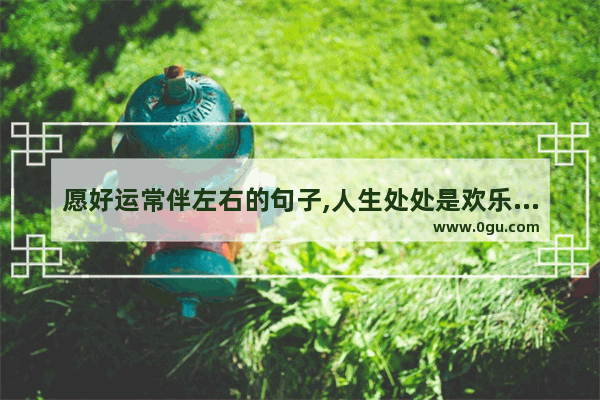 愿好运常伴左右的句子,人生处处是欢乐的句子简短