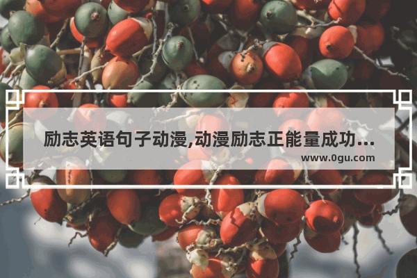 励志英语句子动漫,动漫励志正能量成功句子