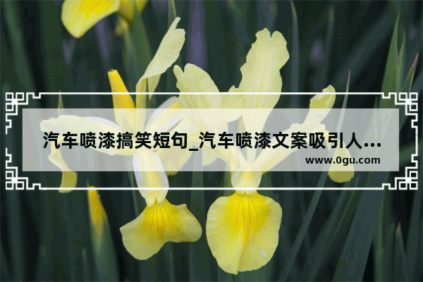 汽车喷漆搞笑短句_汽车喷漆文案吸引人的句子