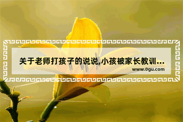 关于老师打孩子的说说,小孩被家长教训搞笑句子