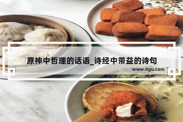原神中哲理的话语_诗经中带益的诗句