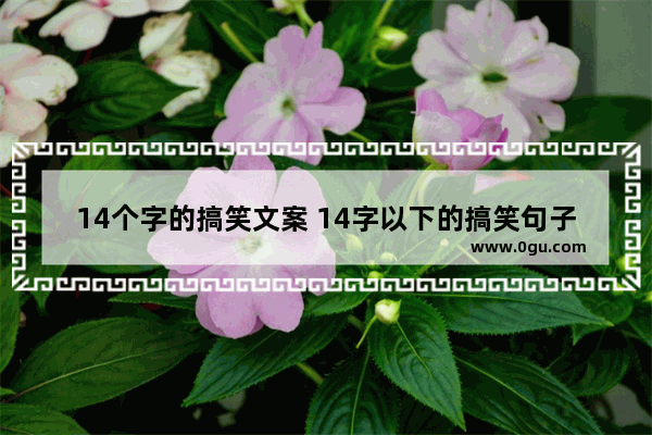 14个字的搞笑文案 14字以下的搞笑句子