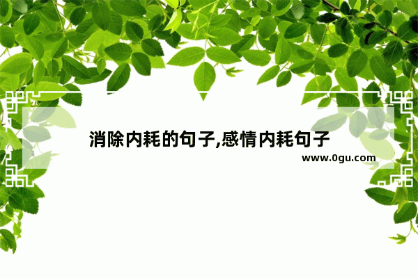 消除内耗的句子,感情内耗句子