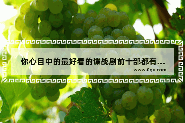 你心目中的最好看的谍战剧前十部都有哪些 你最喜欢的人的说说句子