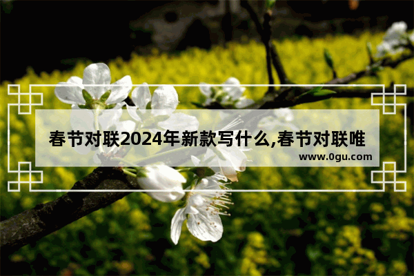 春节对联2024年新款写什么,春节对联唯美句子