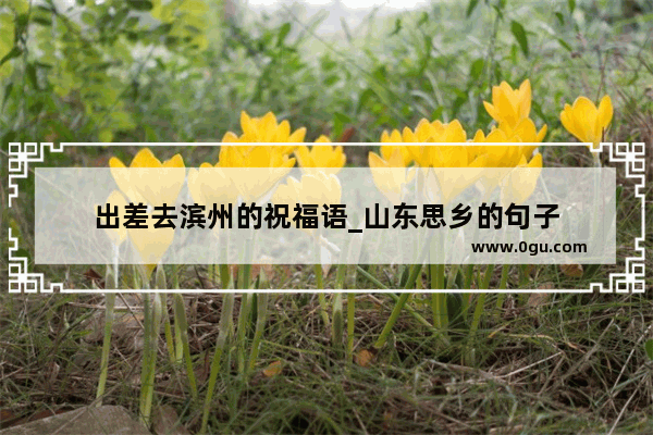 出差去滨州的祝福语_山东思乡的句子