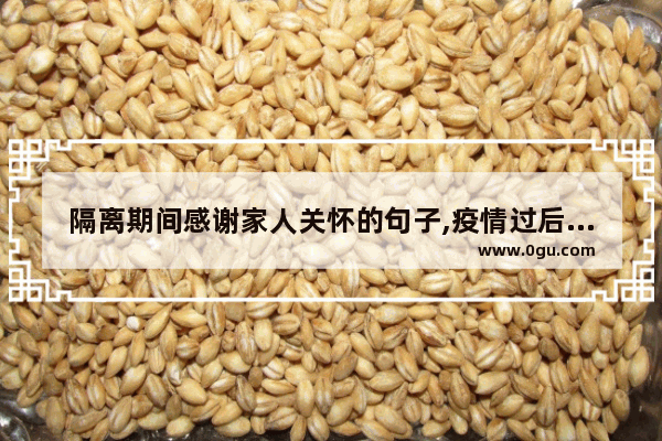 隔离期间感谢家人关怀的句子,疫情过后回家乡的心情句子