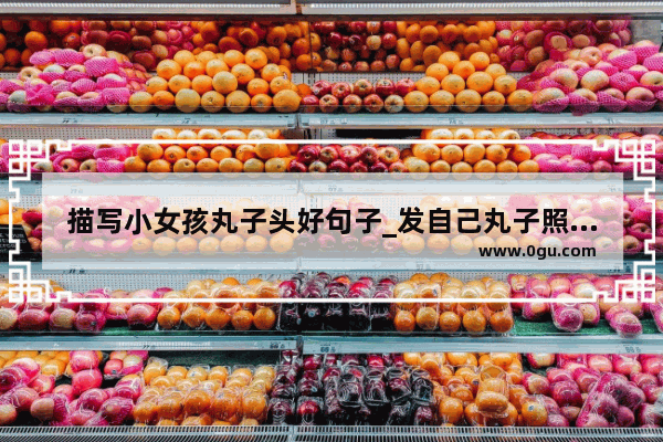 描写小女孩丸子头好句子_发自己丸子照的句子