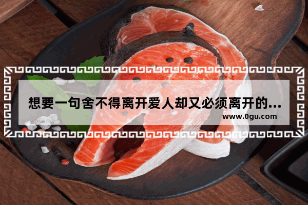 想要一句舍不得离开爱人却又必须离开的伤感唯美句子 感情离去句子