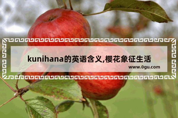 kunihana的英语含义,樱花象征生活的句子英文