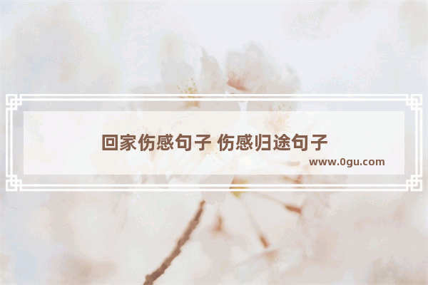 回家伤感句子 伤感归途句子