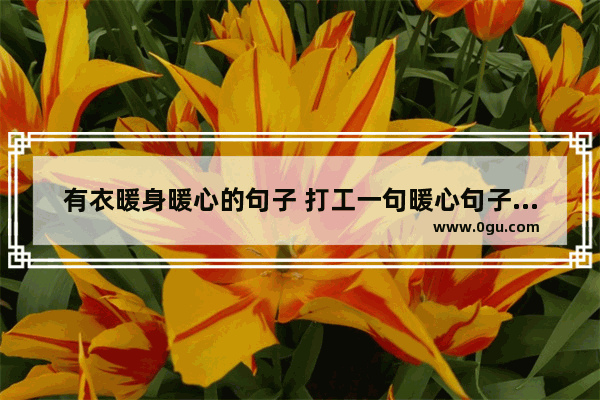 有衣暖身暖心的句子 打工一句暖心句子发朋友圈