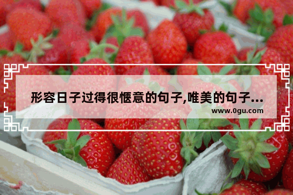形容日子过得很惬意的句子,唯美的句子清爽
