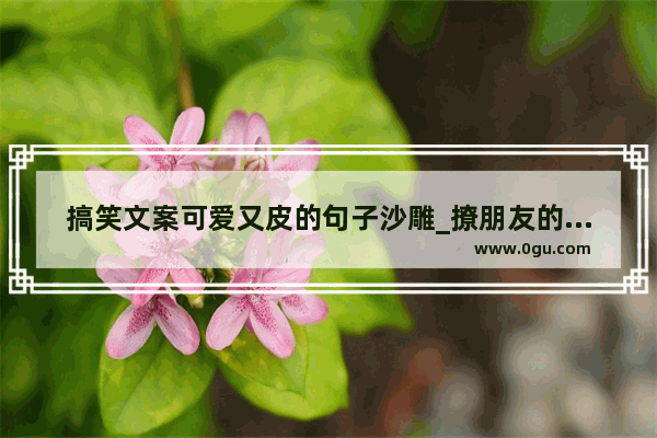 搞笑文案可爱又皮的句子沙雕_撩朋友的沙雕句子