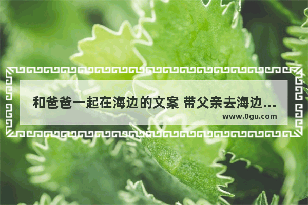 和爸爸一起在海边的文案 带父亲去海边句子搞笑