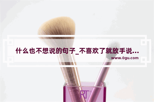 什么也不想说的句子_不喜欢了就放手说说句子
