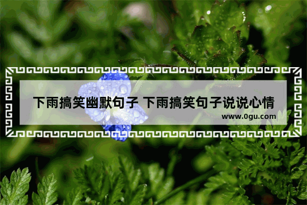 下雨搞笑幽默句子 下雨搞笑句子说说心情