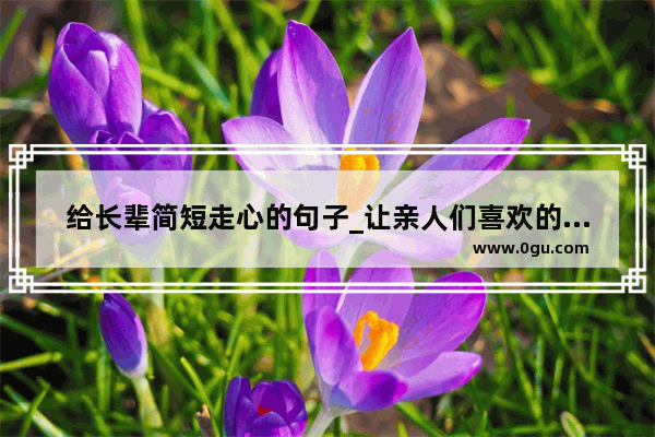 给长辈简短走心的句子_让亲人们喜欢的说说句子